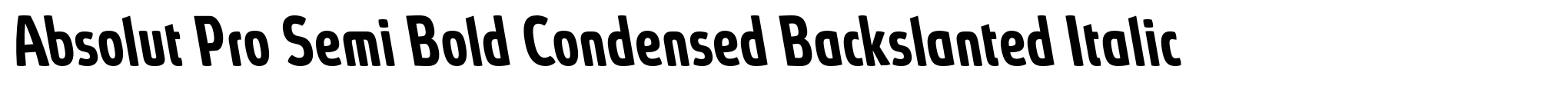 Absolut Pro Semi Bold Condensed Backslanted Italic image